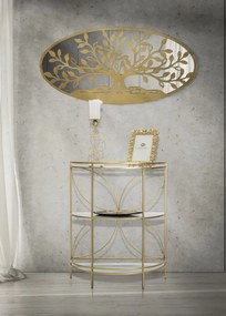 Panou decorativ auriu din metal, 120x2x60 cm, Tree of Life Mauro Ferretti