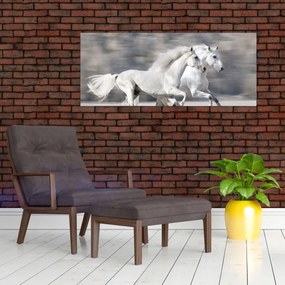 Tablou - Cai albi în timpul iernii (120x50 cm)