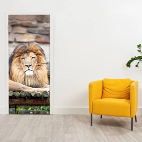 Fototapet pentru ușă - Leul (95x205cm)