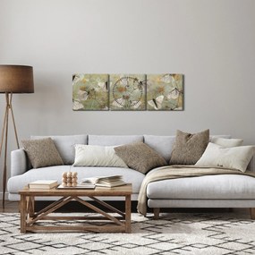 Tablou - Vintege fluturi (cu ceas) (90x30 cm)