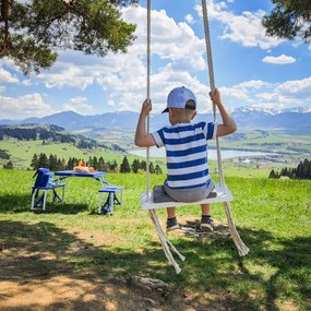 Leagan pentru copii, alb   gri, SVING