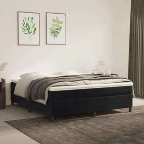 3121134 vidaXL Cadru de pat box spring, negru, 180x200 cm, catifea