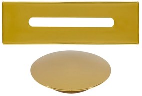 Set capac preaplin și scurgere din oțel pentru cadă freestanding, gold