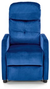 Fotoliu recliner Felipe 2 velvet bleumarin H103 cm