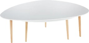 Set 2 măsuţe de cafea, alb/fag, FOLKO NEW