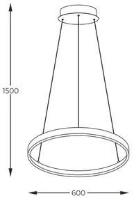 Lustră LED pe cablu Zuma Line 2023201-BK60 BRENO LED/28W/230V 3000/4000/6000K