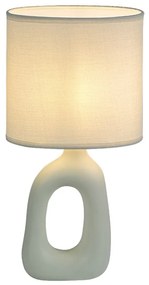 Lampa de masa ceramica alba abajur alb Sylira