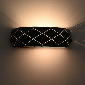 Aplică de perete REUS 1xE27/40W/230V neagră