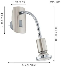 Corp de iluminat LED Eglo 92933 MINI 4 1xGU10-LED/3W/230V