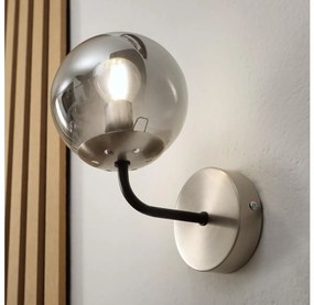Brilagi - Lampă de perete MALIVA 1xE14/15W/230V crom mat/fumuriu