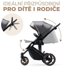 Cărucior de copii combinat 2 în 1 KINDERKRAFT PRIME 2 gri