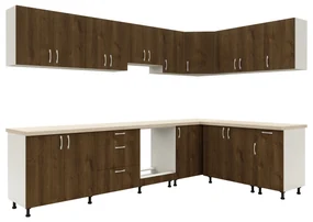 Corp Superior Colt haaus, Stejar Bronz/Alb, 60 x 60 x 60 cm