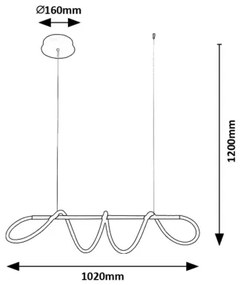 Lustră LED pe cablu Rabalux 72269 MONTEMA LED/40W/230V 4000K