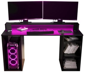 Masă PC pentru gaming Garrick 1 (negru) (cu iluminat LED RGB). 1064134