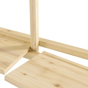 Bibliotecă de perete în culoare naturală din lemn de pin 66x127 cm Groove – Karup Design