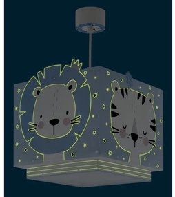 Lustră pe cablu JUNGLE 1xE27/15W/230V albastru Dalber 63112T