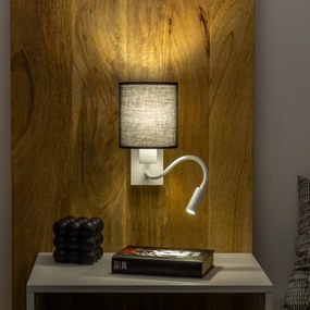 Lampă LED de perete Brilagi NUBILA 1xE27/25W/230V + LED/3W alb/negru