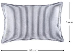 Pernă decorativă pentru copii albastră cu tapițerie din catifea reiată Bolster – Wigiwama