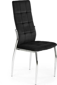 Scaun tapitat K416, negru, stofa catifelata, 43x54x101 cm