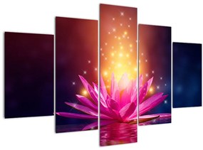 Tablou cu lotus pe apă (150x105 cm)