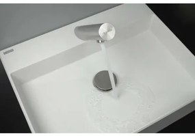 Baterie lavoar cu senzor reglare temperatura si alimentare electrica crom periat Deante Sense