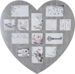 Rama foto din lemn HEART, multirama