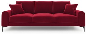 Canapea, Madara, Mazzini Sofas, 4 locuri, 237x102x90 cm, catifea, rosu vin