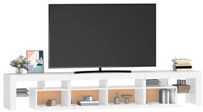 Comode TV cu lumini LED, alb2   30x36,5x40 1, Alb, 230 x 36.5 x 40 cm