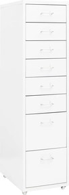 vidaXL Fișet mobil, alb, 28x41x109 cm, metal