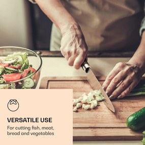 Klarstein Kitano XL Set de 13 piese Set de cuțite cu suport, 12 cuțite, oțel, suport luxos din lemn