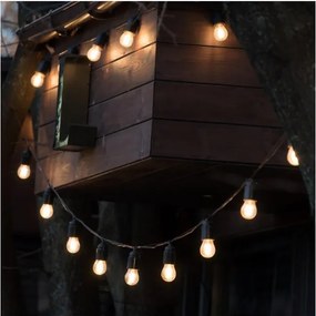 Ghirlandă solară LED dimabilă STARLIGHT NEO 10xE27/3,7V 2700K IP54 1200 mAh 11,5m + telecomandă