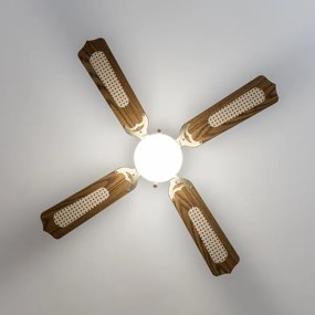 Ventilator de tavan ZEVENTI NAVAGIO 1xE27/60W/230V maro