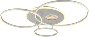 Globo 48466-54A-LED Plafonieră reglabilă INVERTINA 54W/230V 90x70 cm argintie + telecomandă
