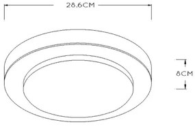 Lucide 79179/12/72 - LED Plafonieră baie DIMY LED/12W/230V