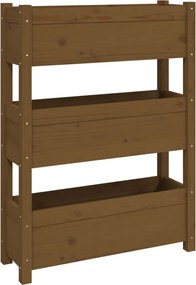vidaXL Jardinieră, maro miere, 77 x 25 x 104,5 cm, lemn masiv de pin