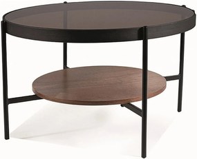 Masuta cafea PRIMA B, nuc/negru, 74x43 cm