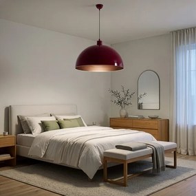 Brilagi - Lustru LED suspendat pe cablu METALO 1xE27/40W/230V Ø 60 cm vișiniu/cupru