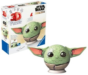 PUZZLE 3D STAR WARS THE MANDALORIAN FIGURINA GROGU CU URECHI 72 PIESE - RAVENSBURGER (RVS3D11556)
