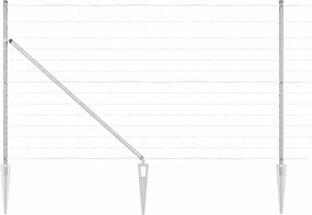 vidaXL Stâlp de gard. Galvanizat 50 x 1,4 m Oțel