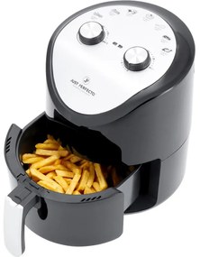Friteuza cu aer cald Just Perfecto JL-14, 1200W, 3,5 litri, 80-200 C, Timer, Negru