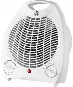 Încălzitor electric cu ventilator și întrerupătorde siguranță, alb