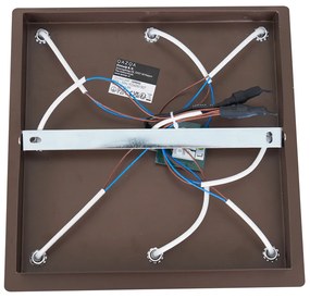 Plafonieră de design bronz cu sticlă bronzată 9 lumini - Athens