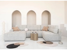 Colțar modular bej extensibil/cu spațiu de depozitare (cu colț pe partea dreaptă) Lulu – Miuform