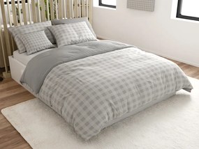 Lenjerie de pat din bumbac Renforce KOSTKA gri Dimensiune lenjerie de pat: 70 x 90 cm | 140 x 200 cm