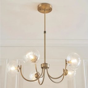 Endon 119210 - Candelabru HAGUE pe tijă, 5xG9/5W/230V, alamă