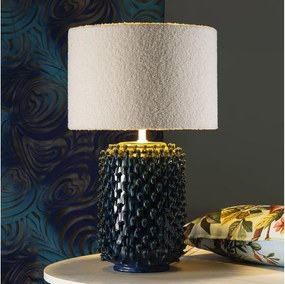 ONLI - Lampă de masă CERAMICA 1xE27/15W/230V 57 cm albastru/crem