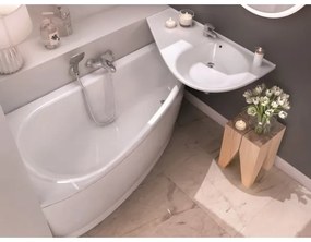 Ravak CT01000000 - Cadă de colț AVOCADO 150x75 cm acrilică/albă