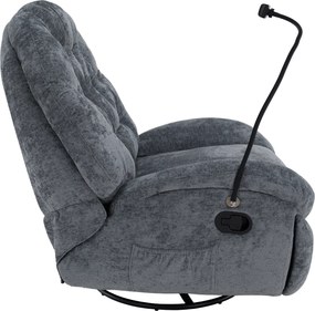 Scaun pivotant de lux, cu balansare, gri, DELMOR