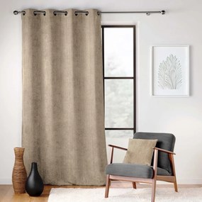 Draperie maro deschis din janilie 140x260 cm Leo – douceur d'intérieur