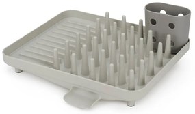 Scurgător de vase gri deschis din plastic 33,5x31,5 cm Duo – Joseph Joseph
